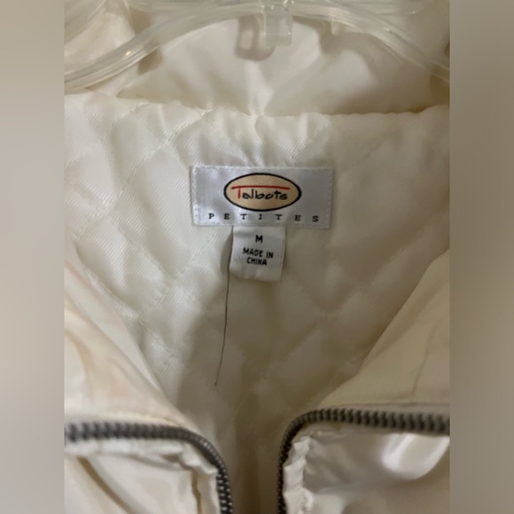 Womens Talbots Petite Ivory Puffer Jacket Size Medium - Picture 4 of 6